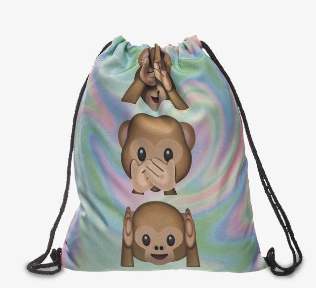 Monkeys Drawstring Bag