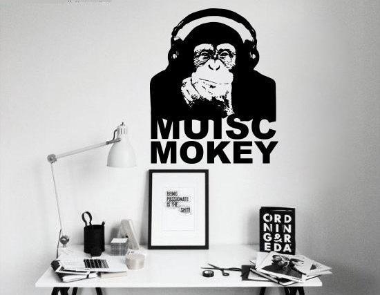 Music Monkey Wall Sticker