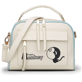 Cartoon Monkey Print Handbag