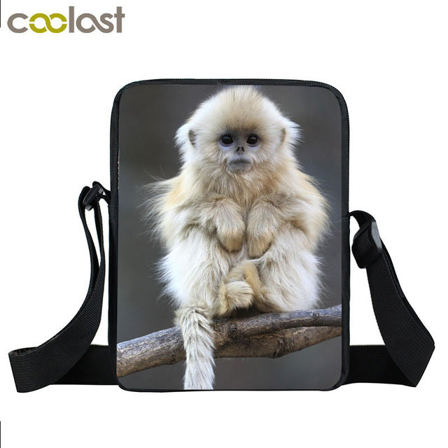 Cute Monkey Children Shoulder Bags