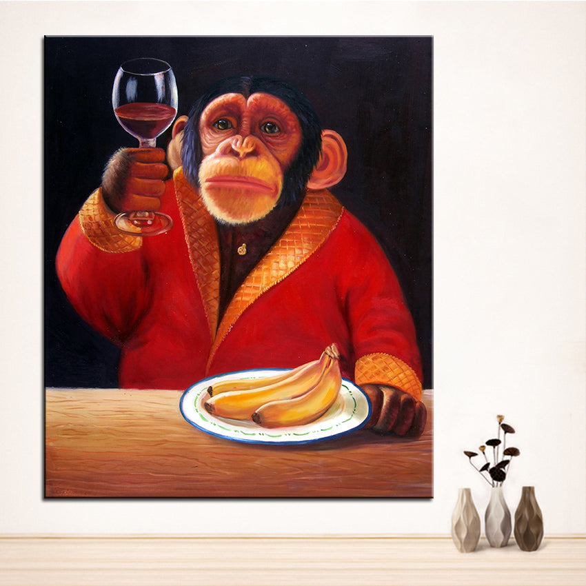 Monkey Digital Oil Painting