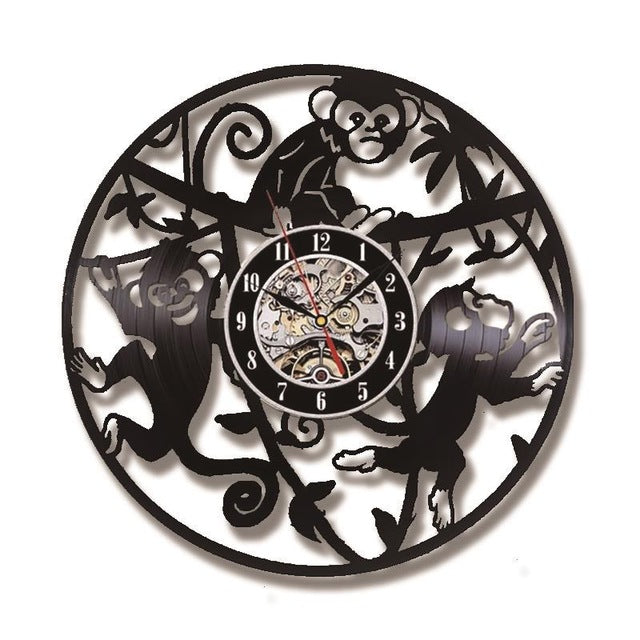 Little Monkeys Record Clock