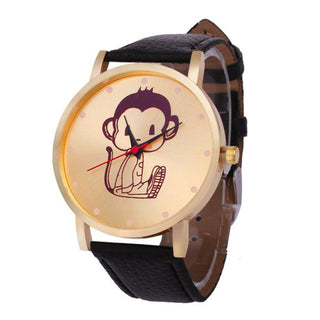 Monkey Leather Wrist Watch