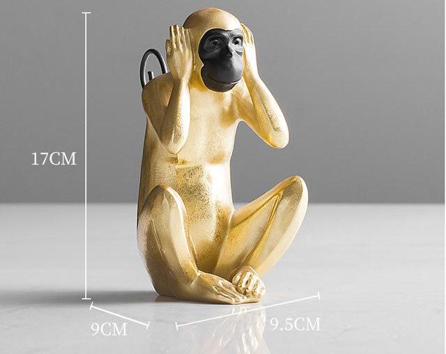Monkey Lucky Resin Home Decoration