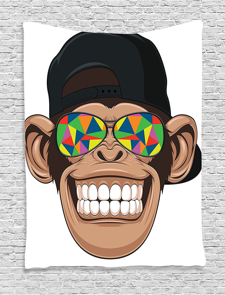 Monkey Sunglasses Tapestry
