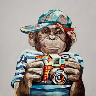 Monkey Taking Photos Home Decor