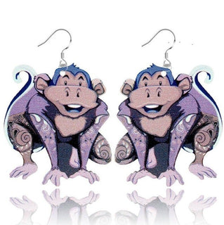 3D Couple Monkey Earrings