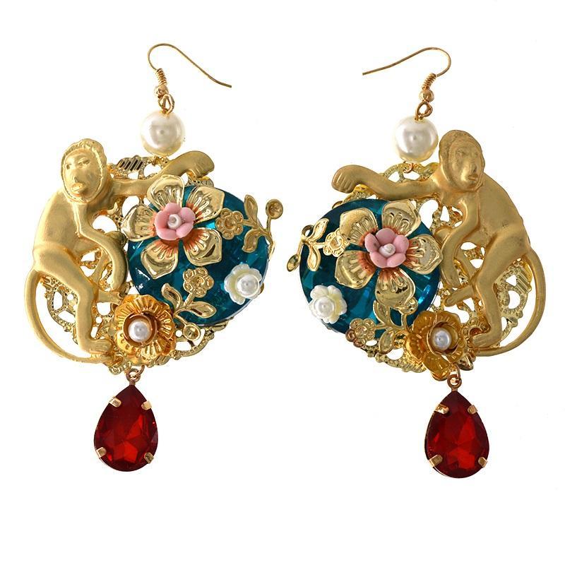 Luxury Metal Flower Earrings