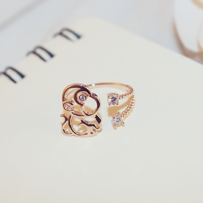 Elegant Monkey Unique Ring