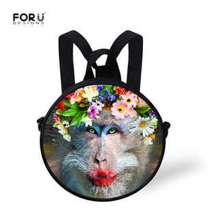 Monkey Round Bag