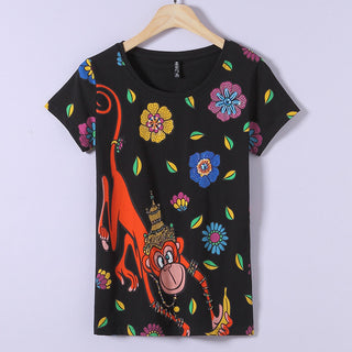 Summer Women Slim O-Neck T-Shirt