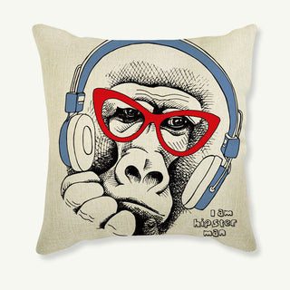 Monkey Cotton Cushion Pillow