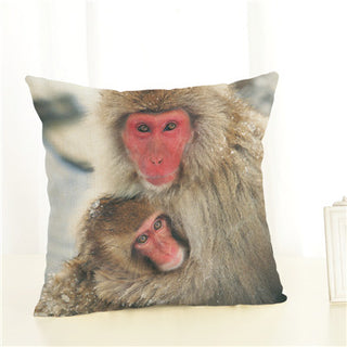 Decorative Monkey Square Pillow
