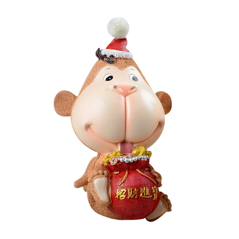 Cute Monkey Piggy Bank Figurine