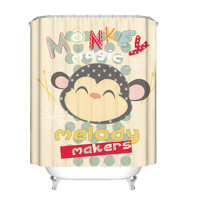 Shower Curtain Monkey Pattern