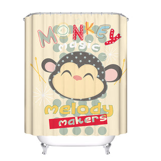 Shower Curtain Monkey Pattern