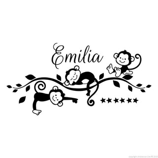 Cute Baby Monkeys Vinyl Wallpaper