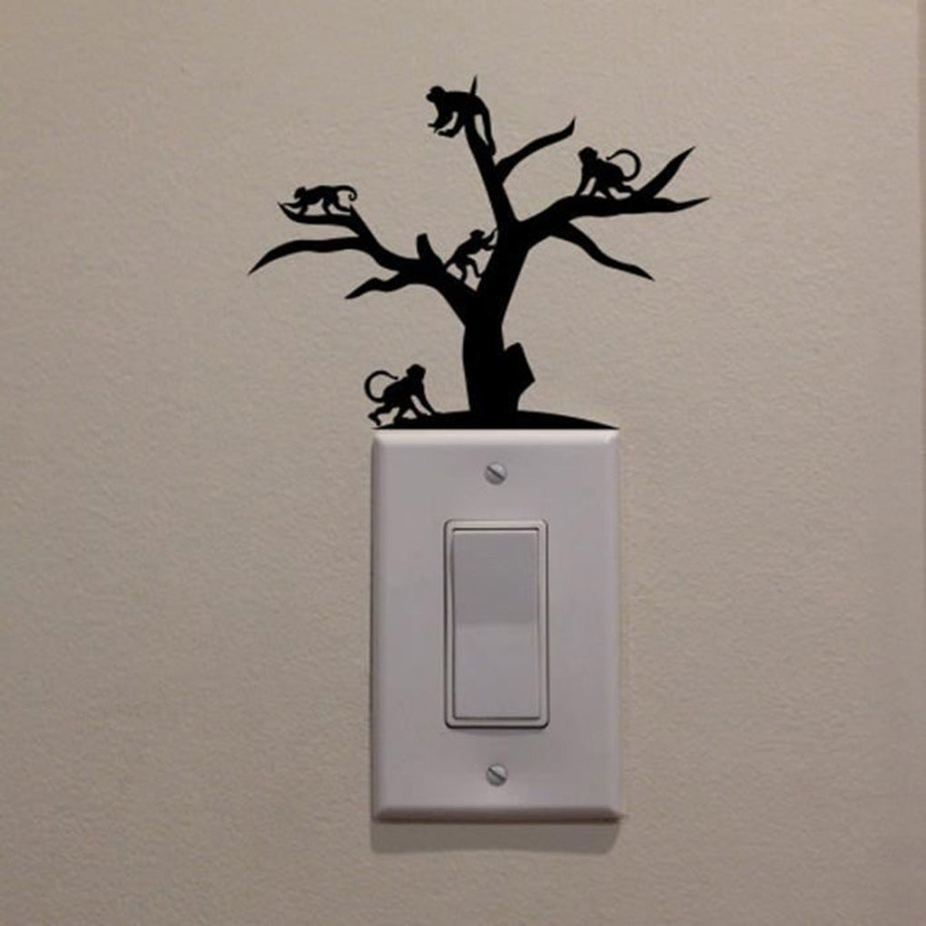 Monkey Climb Tree Wall Stickers