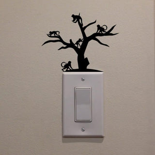 Monkey Climb Tree Wall Stickers