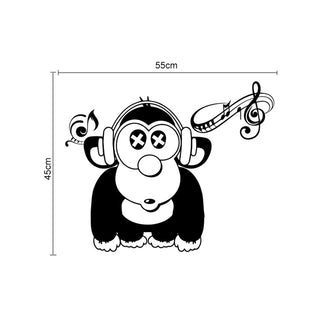 Monkey Listening Music Wallpaper