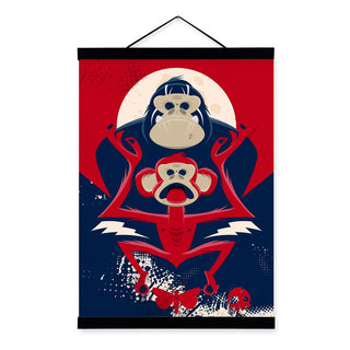 Wooden Monkey Painting