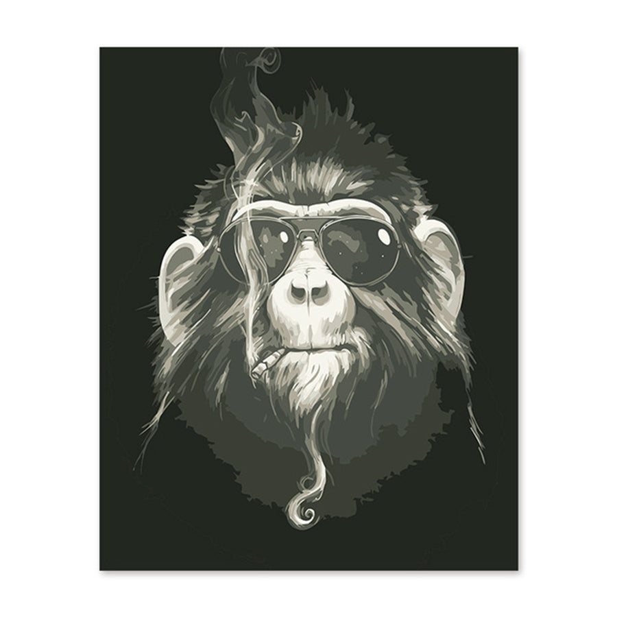 Digital Monkey Oil Painting